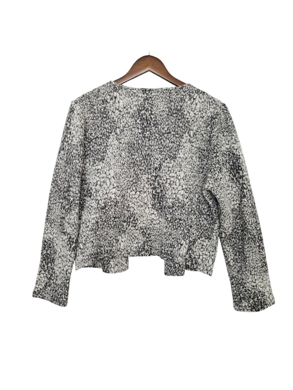 Anthropologie Dolan Eva Marbled Cropped Jacket Womens Size M Black & White - Picture 2 of 6
